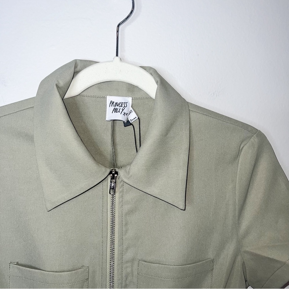 Princess Polly NWT Loretta Jumpsuit Khaki - Picture 7 of 10